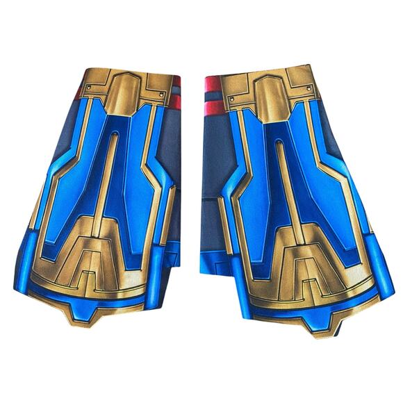 Marvel Thor Norse God of Thunder Long Red Velcro Tab Cape and Arm Cuffs One Size - Picture 7 of 8